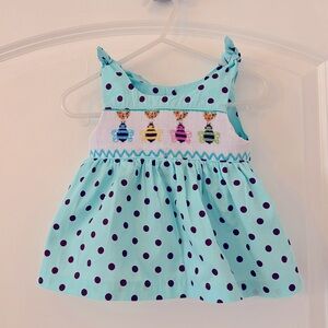 Mom & Me Smocked Bumblebee Motif Top, Size 12 Months